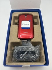 Jitterbug Flip2 Cell Phone for Seniors Large Screen Red BRAND NEW OPEN BOX