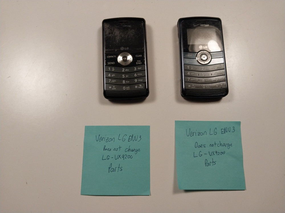 Lot of 2 EnV3 Phones Blue LG-VX9200 Doesn’t Charge For Parts