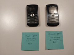Lot of 2 EnV3 Phones Blue LG-VX9200 Doesn’t Charge For Parts
