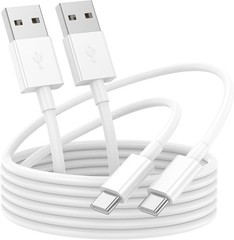 2 Pack 6ft USB-C Fast Charger Adapter for iPhone 15/17, iPad Pro 12.9