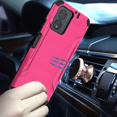 Boost Celero5G SC 2024 Case with Tempered Glass Screen Protector, Pink