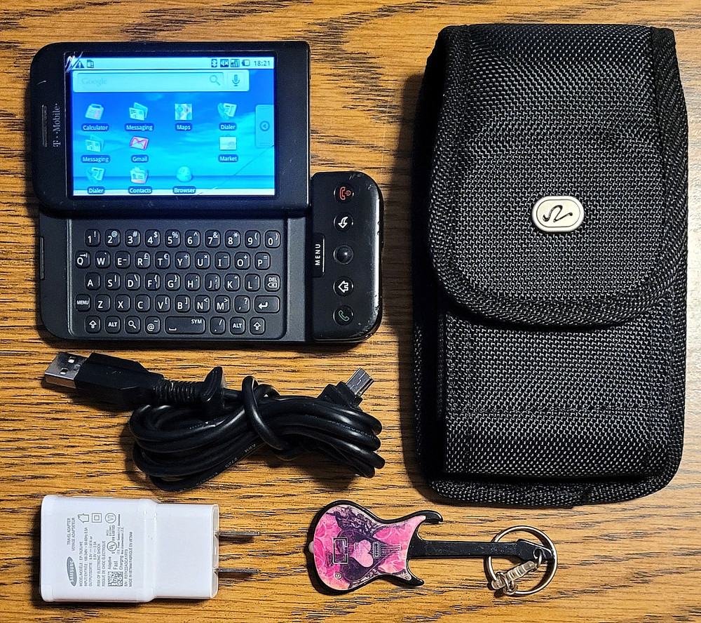 HTC Dream DREA100 / Google G1 – Black ( T-Mobile ) Very Rare Smartphone – READ
