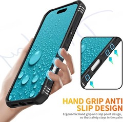1. For iPhone 17 Pro Max Case, Kickstand, Heavy-Duty Magnet Car Mount, Black