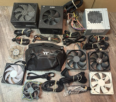 Lot of multiple PC Wires, fans and Power Supplies, Read Description for info