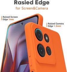 Motorola Moto G 2025 Case G Play 2026/ G 2026 Phone Case Silicone, Neon Orange