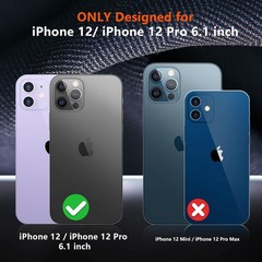 Designed for iPhone 12 Case/iPhone 12 Pro Case, 10 FT Military Grade Drop Protec