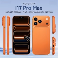 NEW I17 Pro Max Android Smartphone Global Unlocked 6.8″ HD 16+1TB 8000mAh Gifts