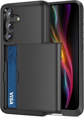 Samsung Galaxy S23 FE Wallet Case with Card Holder 6.4 inches Heavy Duty Black