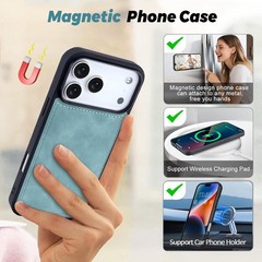 Wallet Case for iPhone 17 Pro Max, Detachable Magnetic PU Leather with 11 Cards