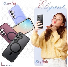 For Samsung Galaxy S25 Plus Case with Translucent Frosted Shockproof Protection