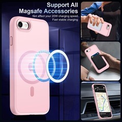Strong Magnetic for iPhone SE Case 2022/iPhone SE 2020 Case/iPhone 7 Case Pink
