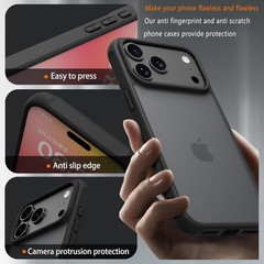 for iPhone 17 Pro Matte Phone Case, Shockproof Lightweight Anti-Fingerprint Cove