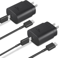 Type C Charger 2-Pack 25W Fast Charging Block with 6ft USB C Charger Cable