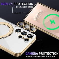 Magnetic Case for Samsung Galaxy S26 Ultra with Camera Cover, Glossy Luxury Slim