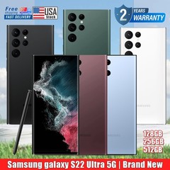 New Samsung Galaxy S22 Ultra5G SM-S908U1 128/256/512GB Factory Unlocked US Stock