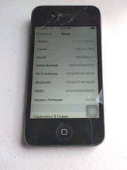 Apple iPhone 4 MD439LL/A Verizon 7.1.2 Cell Phone A1349 CDMA 8GB Tested – Read