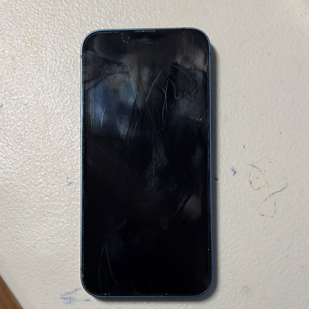 Apple iPhone Blue Smartphone 12MP Camera iOS Built-In Memory Slate Style