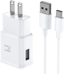 6FT Type-C Fast Charger Wall Adapter for Galaxy S9 S10 S20 S21 S22 S23 S24