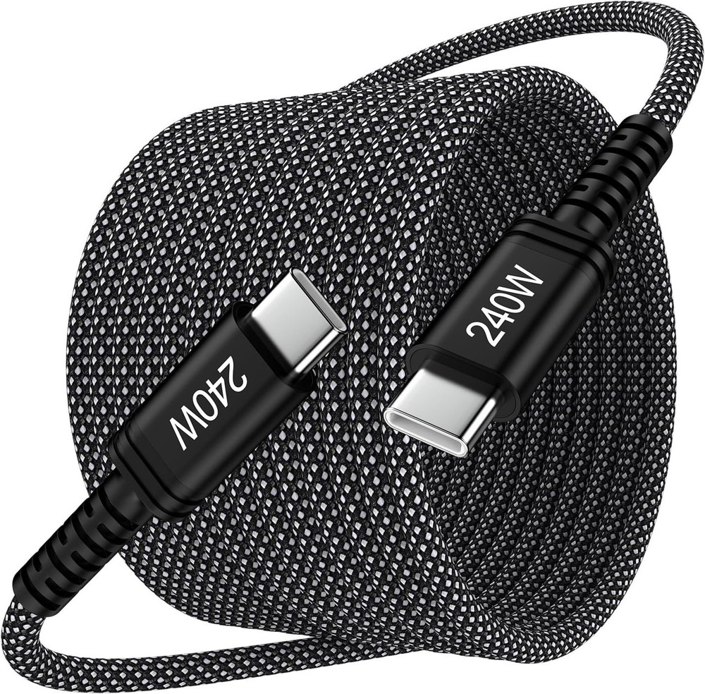 240W USB-C Fast Charger Cable for Samsung Galaxy S26, Pixel 10 Pro 10ft