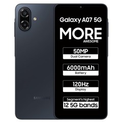 Samsung Galaxy A07 5G Smartphone (Black, 4GB RAM 128GB Storage) Factory Unlocked