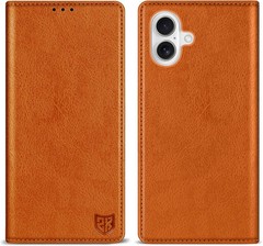 iPhone 16 Wallet Case with [RFID Blocking] Card Slot Stand Strong Magnetic Leath