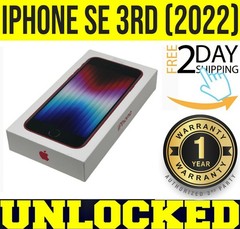 Apple iPhone SE 3rd 5G 128GB RED 2022 (UNLOCKED) 🔋100% BATTERY🔋 ❖SEALED❖