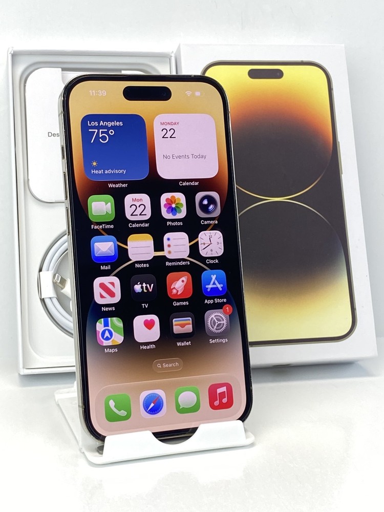 Apple iPhone 14 Pro A2650 1TB Gold 98% battery health Unlocked device