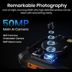Global FOSSiBOT F110L 4G LTE Rugged Phone Android 15.0 Outdoors Big Speaker 50MP