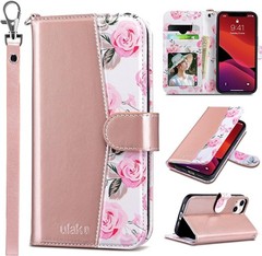 iPhone 13 Wallet Case, Women PU Leather Shockproof Protective Folio Flip Cover 6
