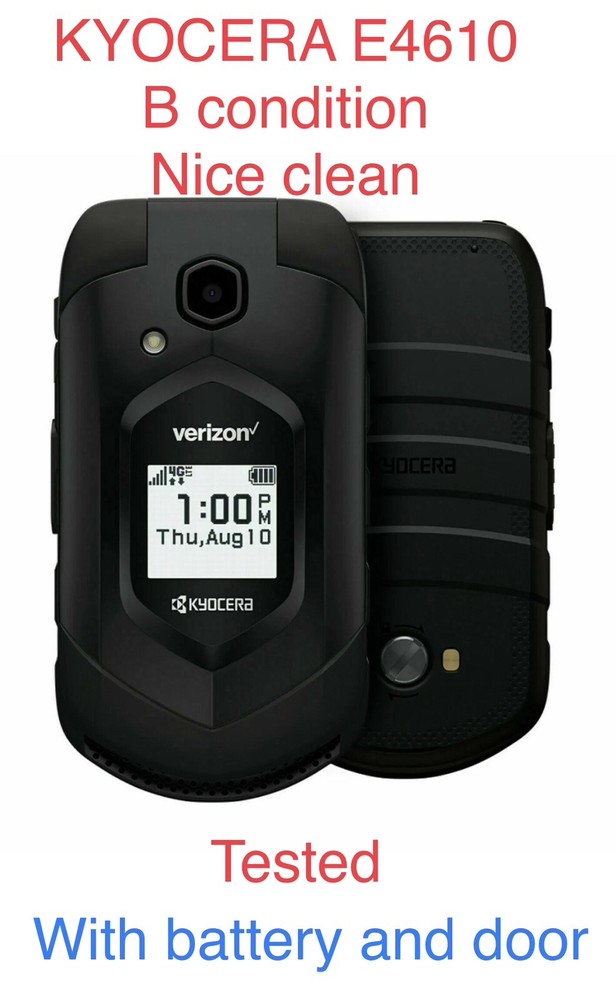 Kyocera E4610 Dura XV Verizon LTE 16gb Rugged PTT Flip Phone Grade B with camera