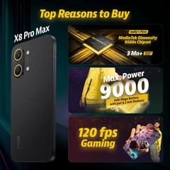 POCO X8 Pro Max (Black, 512GB 12GB RAM) 6.83″ Dimensity 9500s Global Version.
