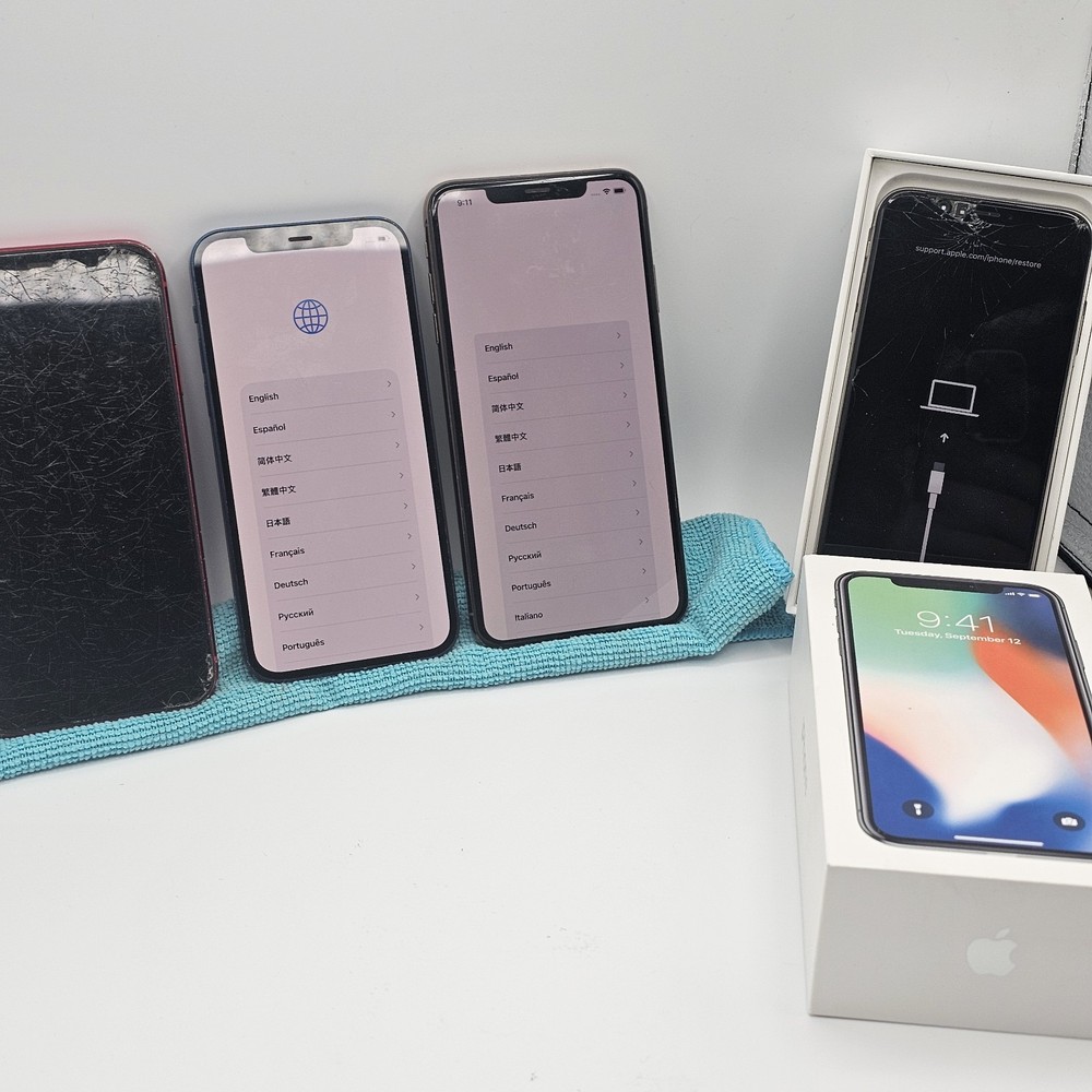 Broken iPhone Lot 5 Various Models FPOR