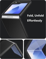 Case for Samsung Galaxy Z Flip 7 FE/Z Flip 6, Thin Hard Matte Polycarbonate Cove