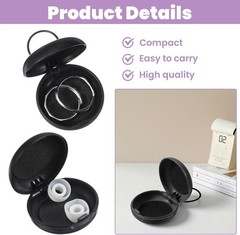 4pcs Loop Earplug Case, Portable Round Ear Plug Holder with Lanyard for Storage