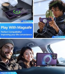 Magnetic Shockproof Rugged Case for Samsung Galaxy S25 Ultra, 12FT Military-Grad