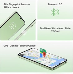 UMIDIGI G9T 4GB+4GB 128GB Dual SIM 6.75” Unlocked Android 14 Smartphone