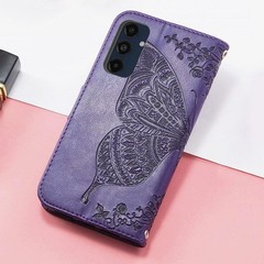 Purple Wallet Case for Galaxy A16 5G, Women’s Flip Cover with Card Holders