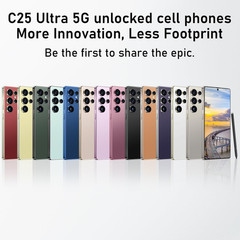 Unlocked Phones C25 Ultra Cell Phone 2025 Android 14 Mobile Phone with Build-In