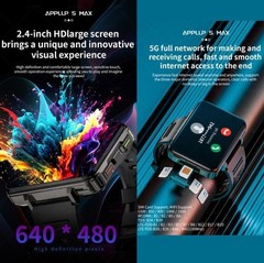 4G WiFi Smartwatch 2.4″ Large Screen Android 10.7 Smart Watch Dual Camera GPS