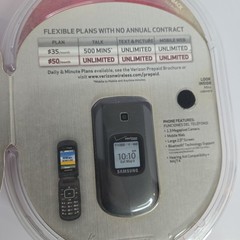 Samsung GUSTO 2 SCHU365HPP Gray Verizon Flip Phone – NEW/SEALED