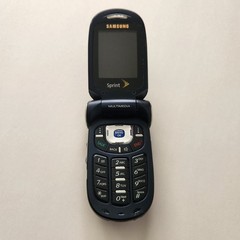 Samsung SPH-A920 Sprint Flip Phone Vintage Y2K Blue Dumbphone Retro Multimedia