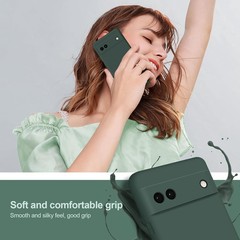 Case for Google Pixel 6A, Soft Silicone Shockproof Slim Cover with Camera Protec