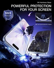 2PCS Screen Protector for iPhone 17/16 Pro 6.3 Inch 9H Hardness Anti-Scratch Cle