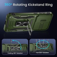 For Samsung Galaxy S24 FE Case with Heavy Duty Hard Rugged Protection& kickstand
