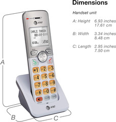 EL51303 3 Handset DECT 6.0 Cordless Home Phone Full-Duplex Handset Speakerphone,