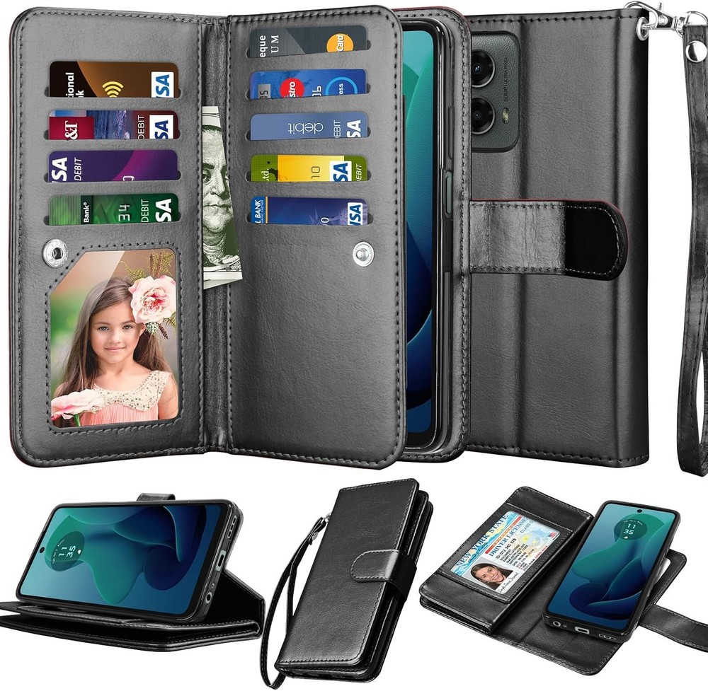 Motorola Moto G 5G 2024 Wallet Case, Moto G Play 5G 2024 Case, PU Leather Flip