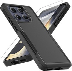 for Motorola Edge 2025 Case with Tempered Glass Screen Protector