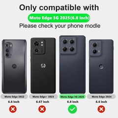 Motorola Moto Edge 5G 2025 Case, Heavy Duty Shockproof Dual Layer Rugged Cover