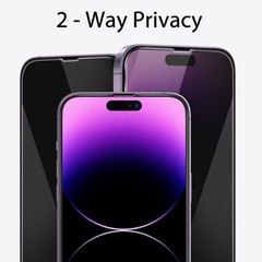 3 Pack Tempered Glass Privacy Screen & Camera Lens Protectors for iPhone 14 Pro