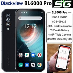 5G Blackview BL6000 Pro Thin Rugged Phone Android 13 Waterproof Octa Core 8+256G